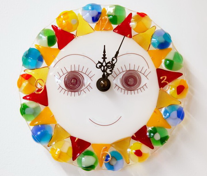stained glass clock
